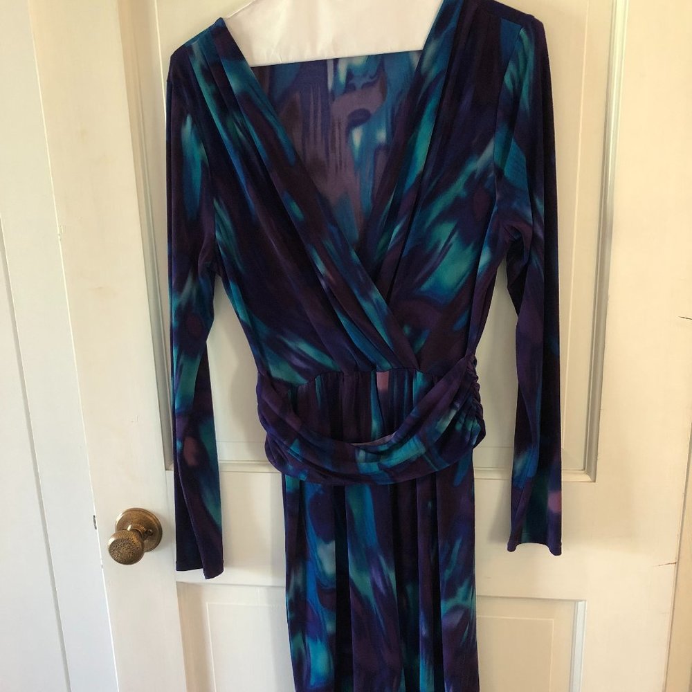 Jewel tone long sleeve dress